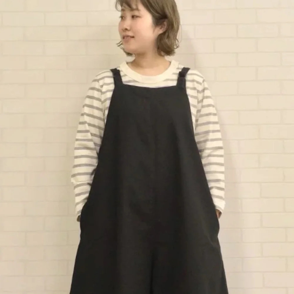 Sarahwear Cotton Jumpsuit  (Black/ One Size Reg) - Picture 2 of 7